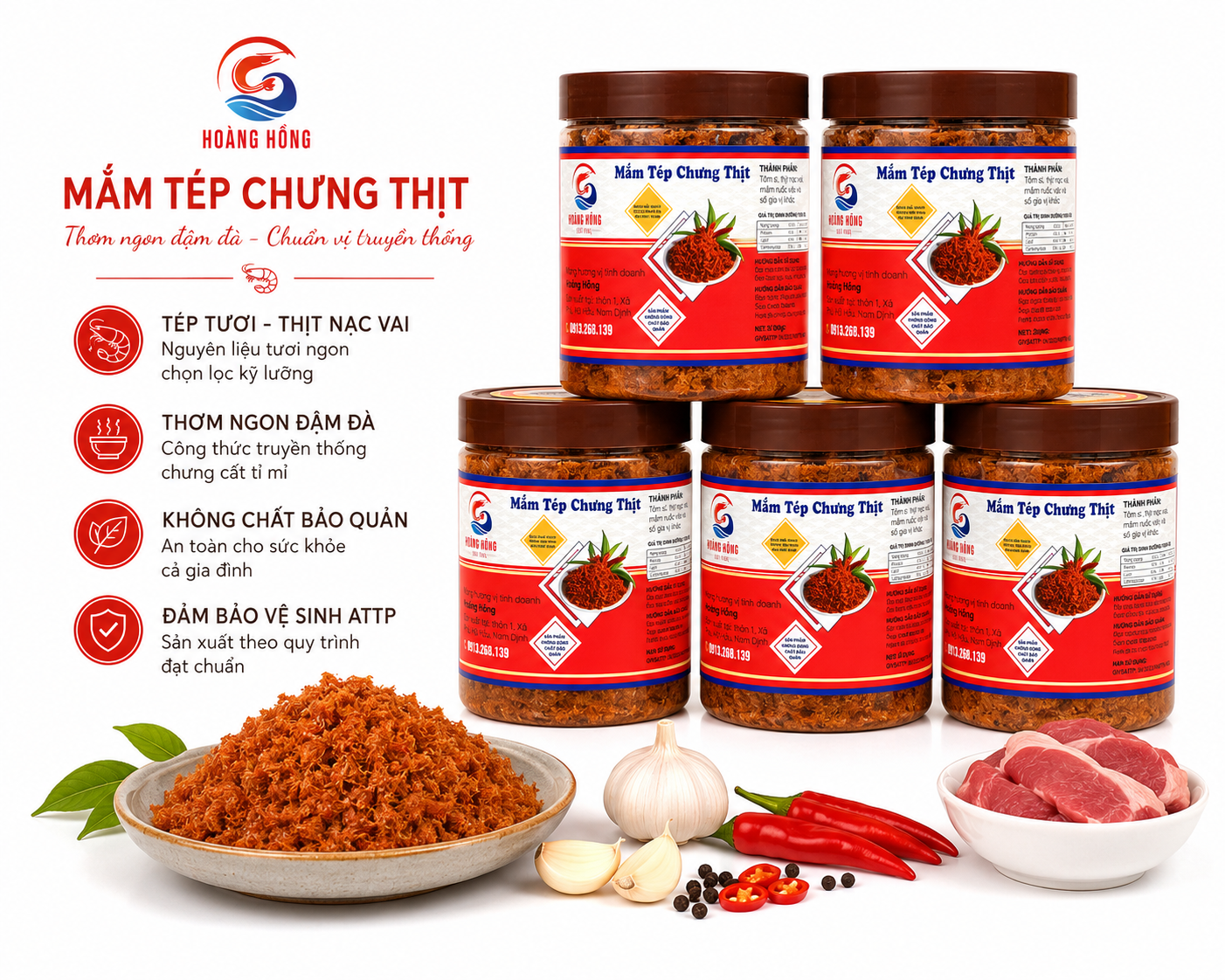 Mắm tép chưng thịt đặc sản Hạ Long Hoàng Hồng